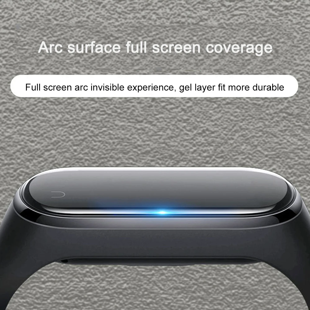 5D Screen Protector For Mi Band 4 Xiaomi Mi Band 4 Scratch-resistant Film For Mi Band 4 Strap Full Screen Non Tempered Glass