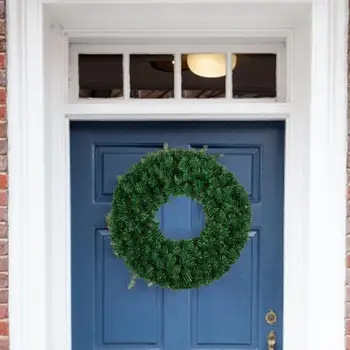 

Handmade Diy Christmas Wreath 40cm Encryption Green Plastic Simulation Pvc Pendant Custom Christmas Decorations Dropshipping #