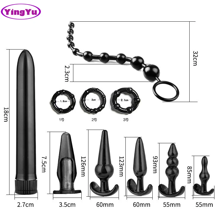 10 Pcs Vibrator Butt Anal Plug Set Vibration Sensuality Vibrating Beads Kit Sexual prostate massager Sex Toys For Couples | Красота и