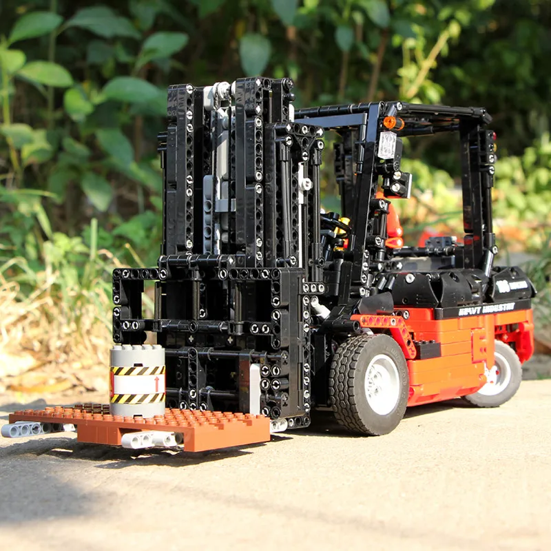 

Model Car Blocks for Stacker Car Machinery APP Remote Control Science And Technology Assembled DIY Blocks Toys for Kid