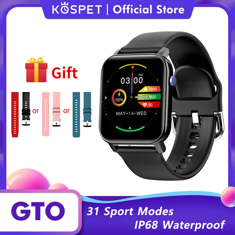 Smartwatch 2020 Смарт-часы KOSPET GTO спортивные Водонепроницаемый Фитнес-браслет мужские
