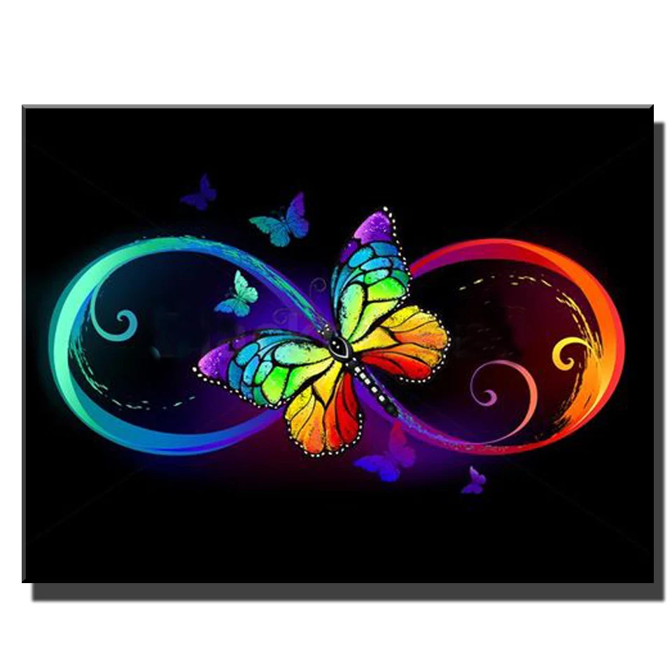 5d diy diamond painting Infinity With Rainbow Butterfly mosaic cross stitch 3d embroidery diamond Full round square Fantasy Art,