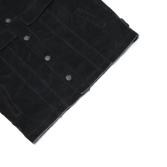 2 Pieces Sets Men Fashion Corduroy Retro Single Breasted Jacket Coat and Casual Straight Zipper Pants Joggers Streetwear Sets