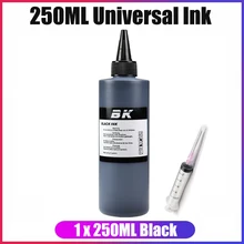 

YC 250ml/Bottle Black Refillable Universal Ink Compatible For HP For Canon For Epson For Brother Printers Ink Cartridges CISS