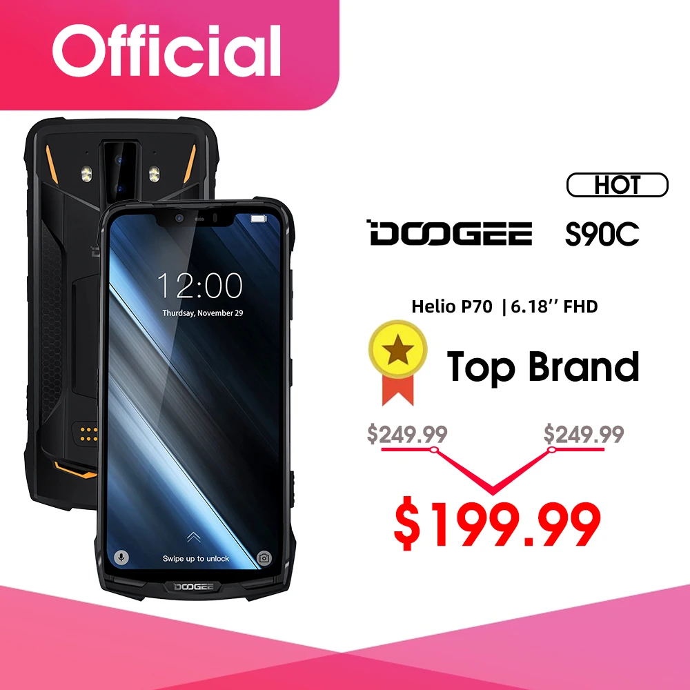 IP68 DOOGEE S90C Modular Rugged Mobile Phone 6.18inch Display 12V2A 5050mAh Helio P70 Octa Core 4GB 64GB 16MP+8MP Android 9.0|Cellphones| - AliExpress