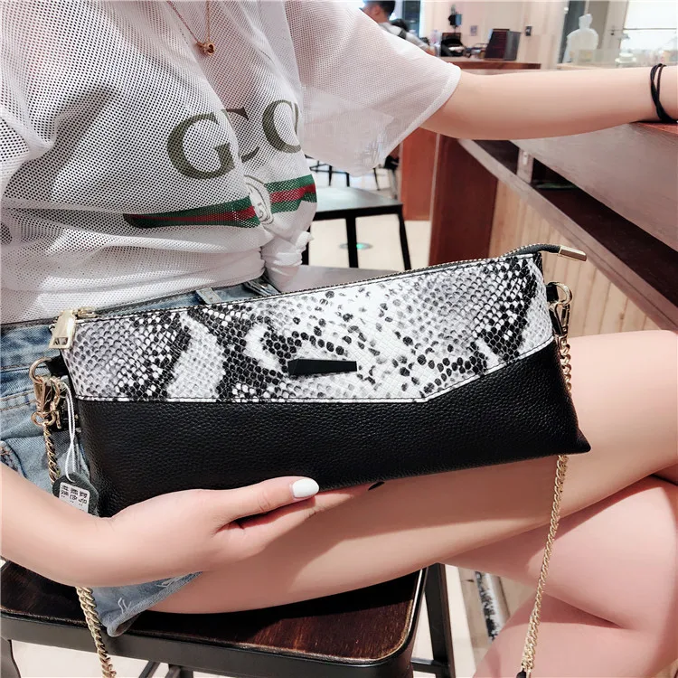 

2019 Summer New Style Fashion Genuine Leather WOMEN'S Handbag Korean-style Cowhide Shoulder Clutch Bag Versatile Shoulder Obliqu