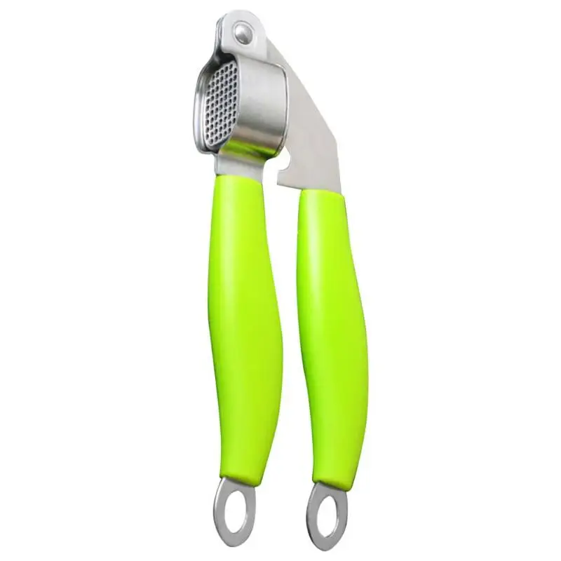 Garlic Press Crusher Portable Durable Easy to Clean Corrosion-Resistant Rust-Free Fruit Vegetable Cook Kitchen Squeezer Tool - Цвет: B