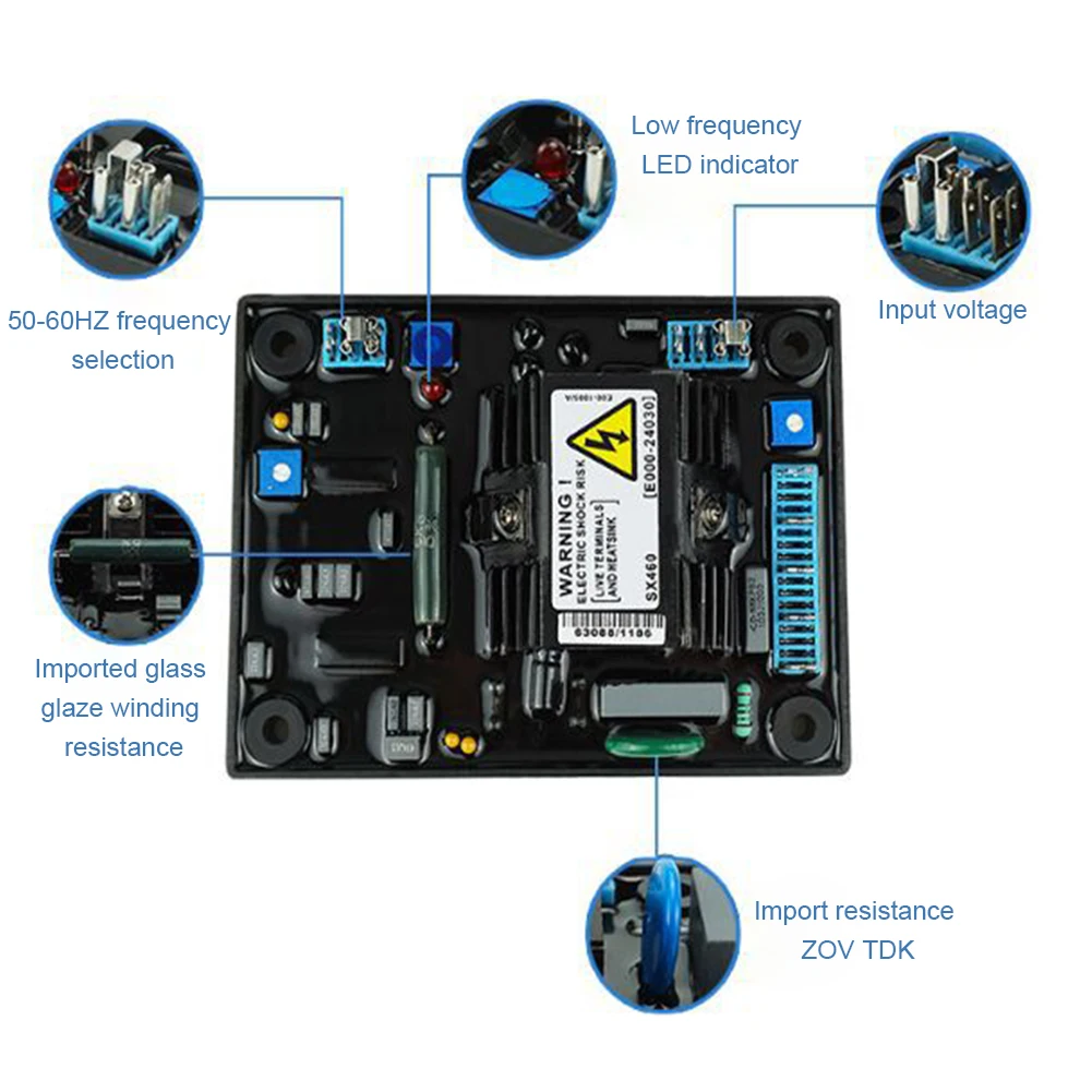 AS480 AVR Автоматический регулятор напряжения универсальный запасные части модуль однофазный аксессуары бесщеточный генератор возбуждения