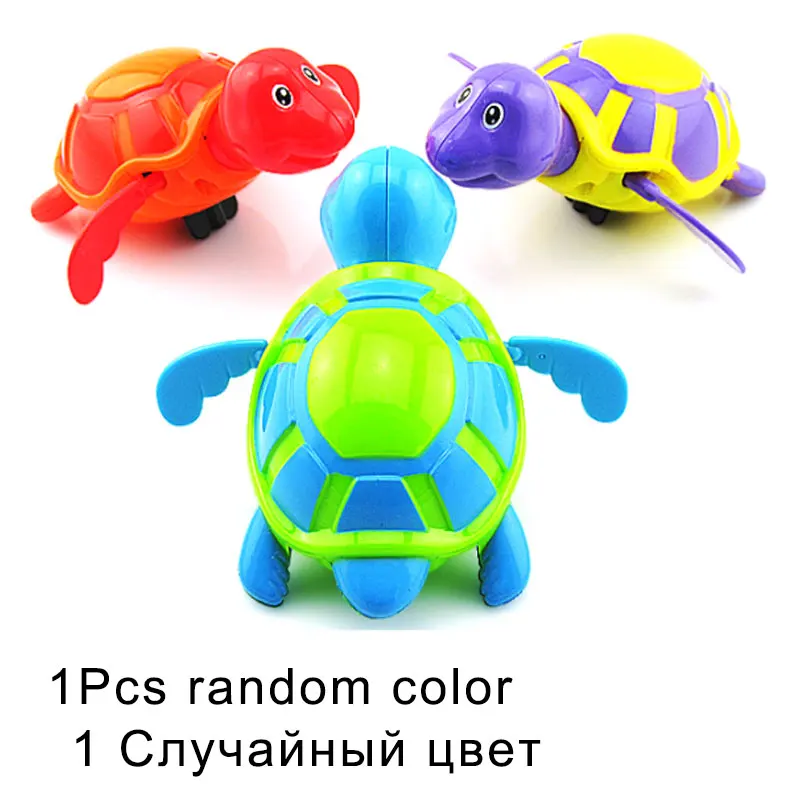 Новая мультяшная рыбка для купания, детские игрушки, обучающая милая детская игрушка в виде животного, Детские плавающие заводные на цепочке, Классические игрушки для новорожденных - Цвет: 1pcs random color
