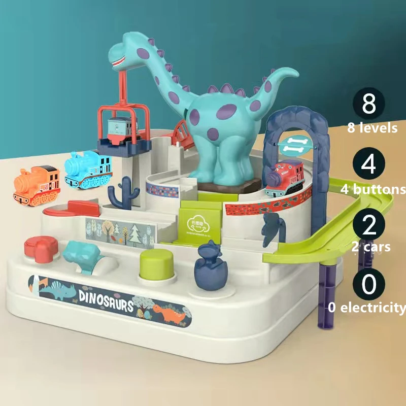 Детская Модель гоночного автомобиля обучающие игрушки для гонок динозавр