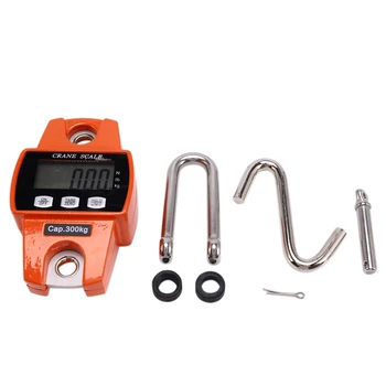 

300Kg Mini Crane Scale Portable Lcd Digital Electronic Stainless Steel Hook Hanging Weight Crane Scales Weighing Balance