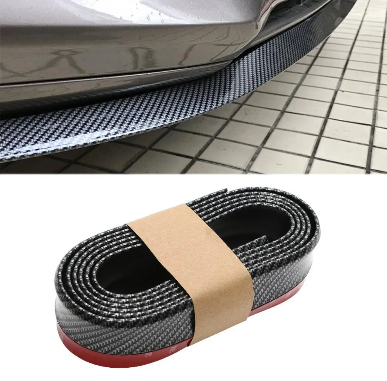Car Bumper Lip Strip carbon fiber for corolla 2011 audi q5 bmw e36 h7 mini cooper hyundai terracan opel mokka mazda 6 2006 | Автомобили и