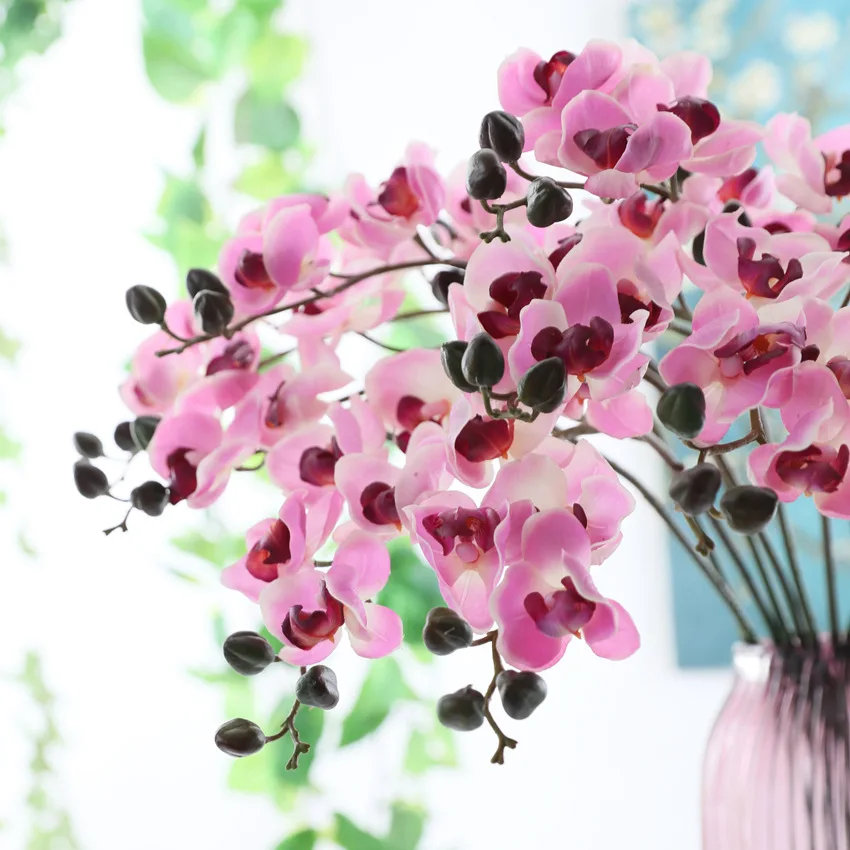 Real Touch Latex Artificial Flowers Phalaenopsis Butterfly Orchid