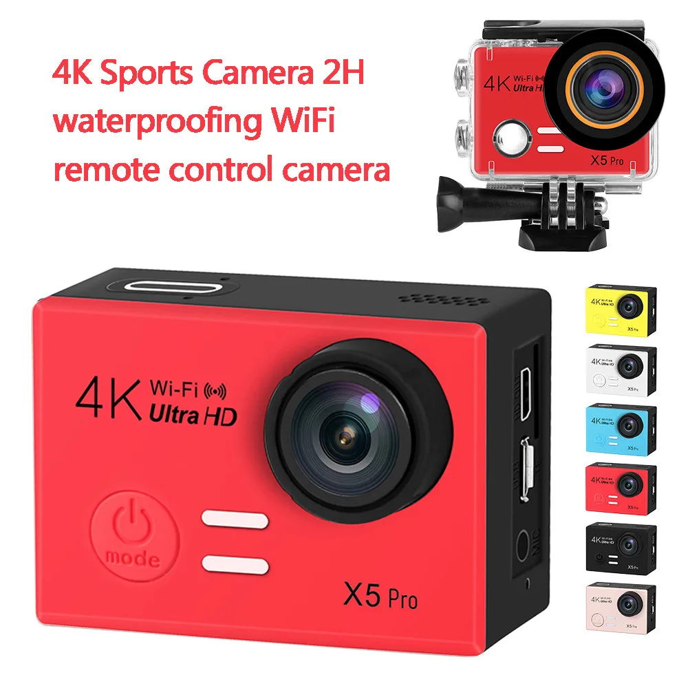 X5 Pro Экшн-камера Ultra HD 4 K/25fps WiFi 2," 170D подводный водонепроницаемый шлем видео запись камера s Спортивная камера