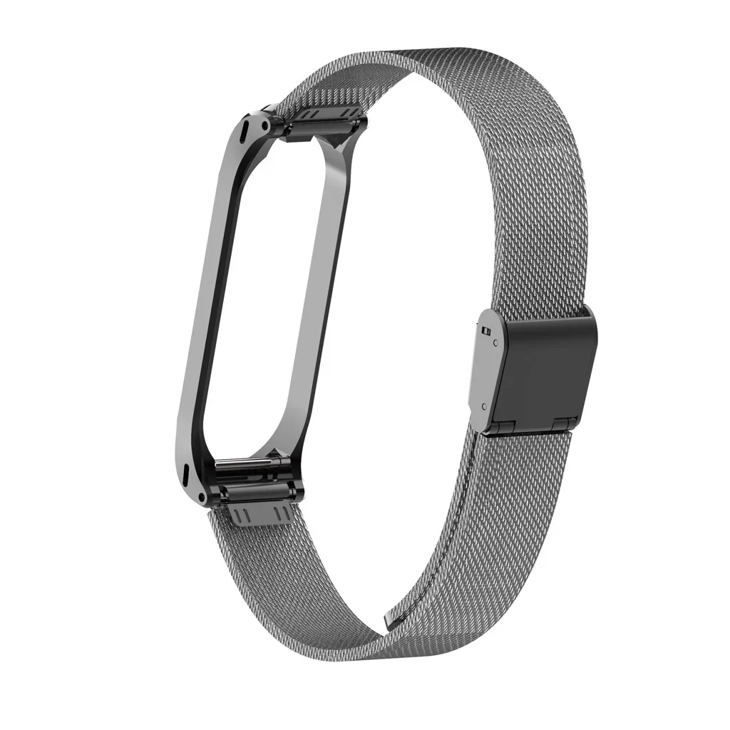 Ouhaobin для mi Band 4, ремешок на запястье, металлический сетчатый ремень из нержавеющей стали для Xiaomi mi, браслет на 4 ремешка, браслет mi Band 4, браслет 812#2