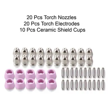 

50pcs CUT5060-050 Plasma Cutter Nozzle Electrodes Cup Consumable Tools Supplies