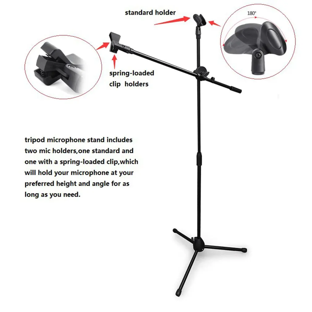 Регулируемая студийная стойка для микрофона подвесная Стрела настольный кронштейн держатель для микрофона ударное крепление