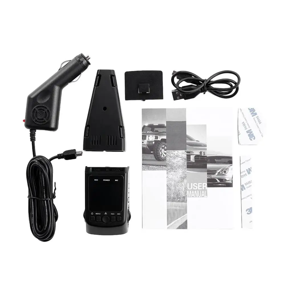 HD 1080P B40 клиновидная Автомобильная камера и DVR со встроенным 1," ЖК-дисплеем 30fps Обнаружение движения g-сенсор угол обзора 170 °