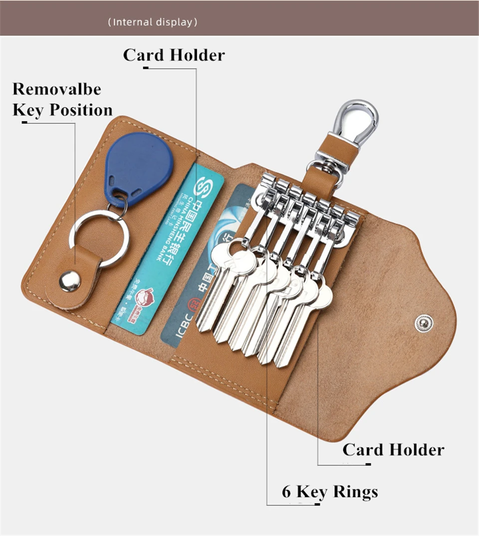 Бренд Южная Гусь мужские кожаные Ретро держатели ключей от автомобиля многофункциональный кошелек для ключей сумка женский Органайзер сумка экономка