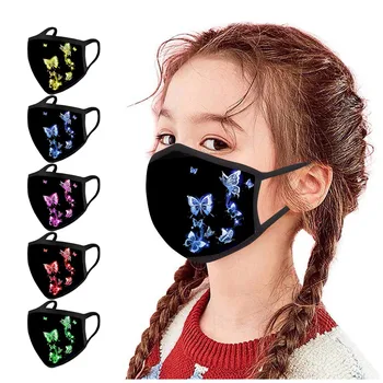 

mascarillas Butterfly Print Children Cosplay Mask Reusable Outdoor Face Mask masque adulte Washable Cloth Mask Adjustable маска
