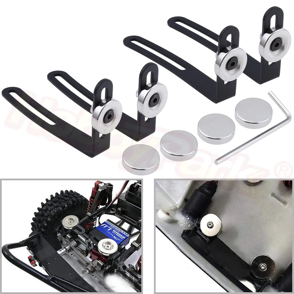 4pcs Rc Crawler Body Shell Body Mounts Post Metal Lbracket