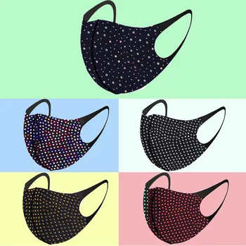 

1Pcs New Arrival Fashion Personality Colourful Diamond Mouth Mask Sun Protection Dustproof PM2.5 Filter Outdoor Cover Masque