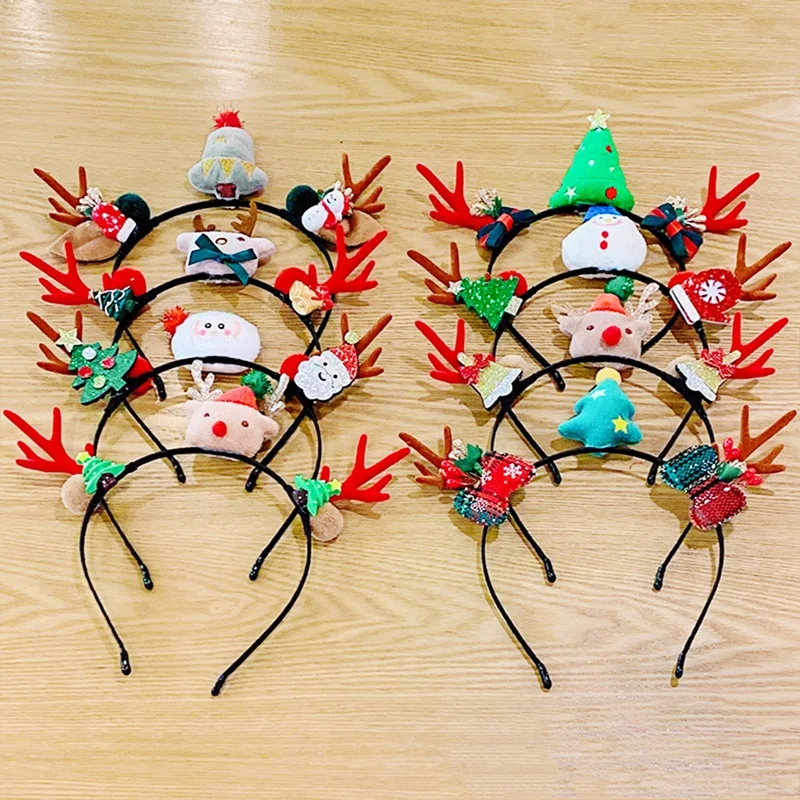 

Christmas Headband Hair Accessories Cosplay Antlers Headband Hairpin For Kids Adult Christmas Party Hair Band Clasp Headwear