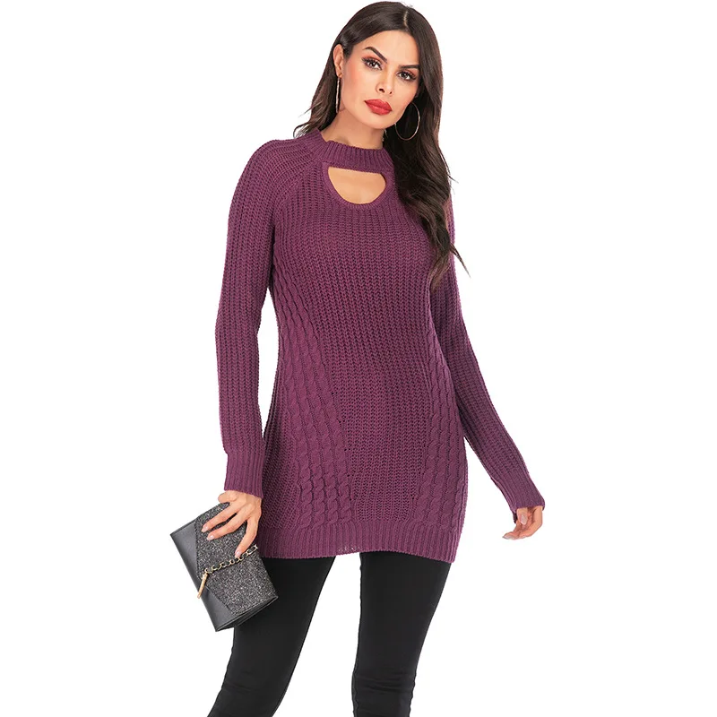 

Women's Sweater Plus Size Casual Pullover 2019 Autumn Winter Long Sleeve Hollow Out Sexy Slim Knitwear Sweaters Pullovers S-XXXL