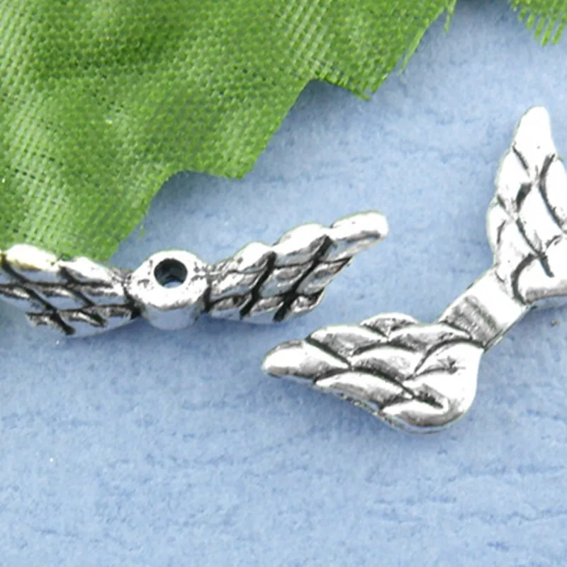 DoreenBeads бисер из сплава на основе цинка с крыльями ангела античный серебристый