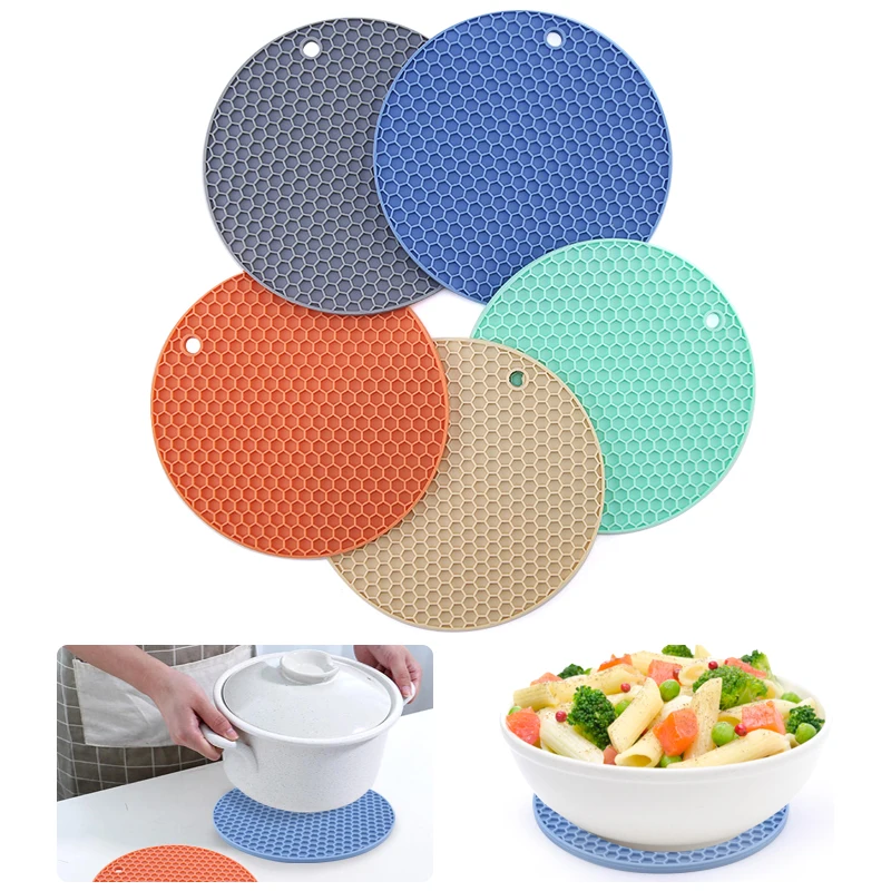 Round Dining Silicone Placemats Cup Mats Sets Coaster Mat Placemat