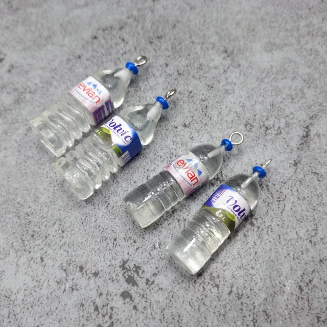 10pcs/lot Creative Resin Vodka Mineral Water Bottle Charms For