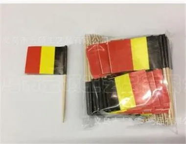 Упаковка из 100 палочек с флагом палочки в шахматную клетку для закусок фруктов