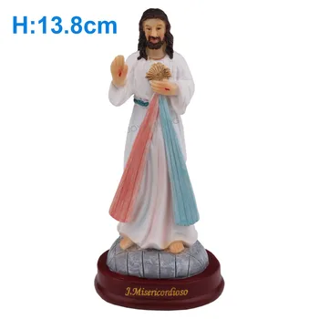 

1pc Jesus Christ Tabletop Statue Figurine Blessed Saint Virgin Mary Our Lady of Lourds Statue Figure