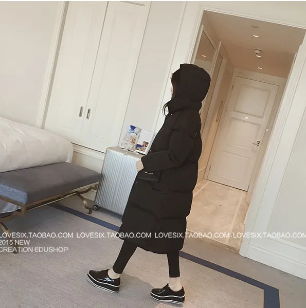 

2019 Spring Autumn Winter New Style Korean-style down Coat-Style Loose-Fit Hooded Cotton Coat xue sheng kuan Warm WOMEN'S Cotton