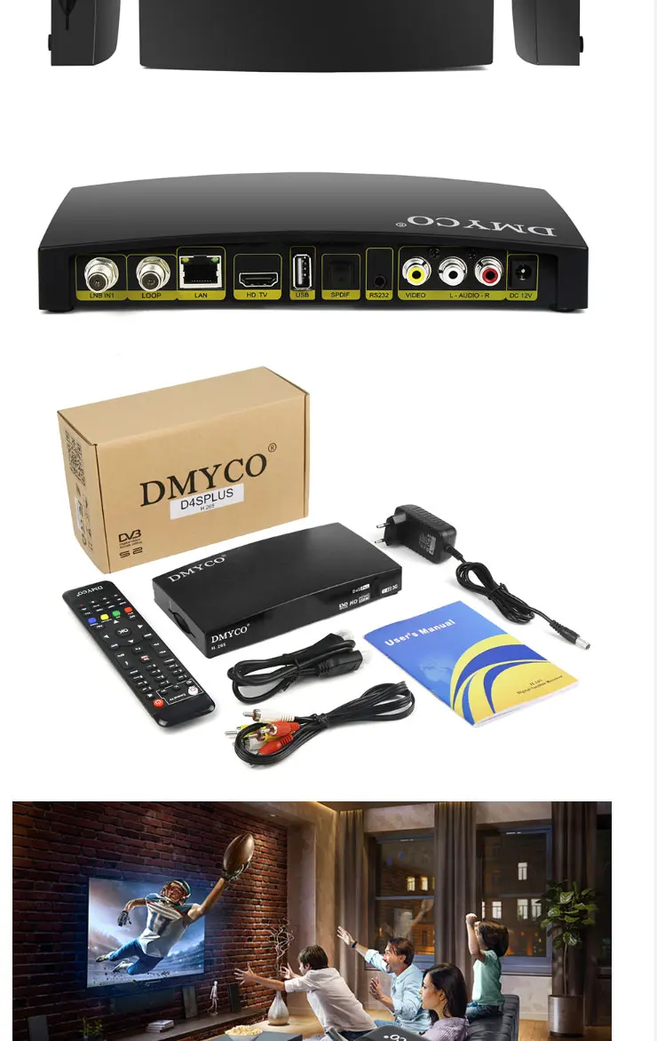 D4S плюс DVB-S2 цифровой спутниковый приемник Biss ключ 2x USB слот USB Wifi 3g Youporn веб ТВ приемник PK Openbox V8S декодер