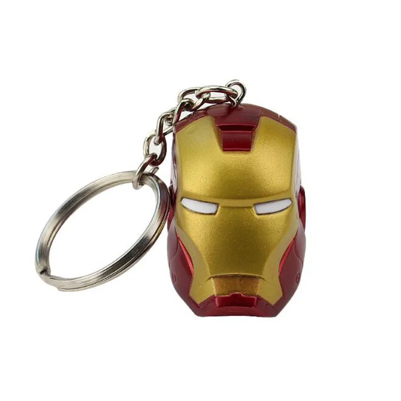 10 шт./лот модные ювелирные изделия Marvel Comics Ретро Мстители маска Железного человека брелок супергерой модная резиновая подвеска для мужчин