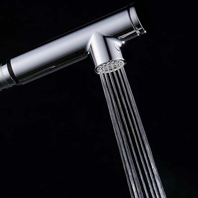 Kitchen Faucet Accessories ABS Chrome Silver Sink Kitchen Pull Down Faucet Dual Spray Spout Shower Head - 4