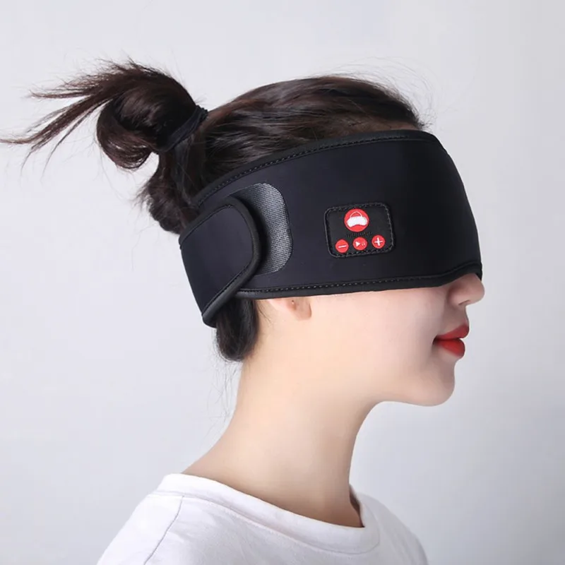 Беспроводная маска для сна для глаз с Bluetooth 5,0, 3D стерео покрытие для глаз с функцией сна, затемненные очки с поддержкой громкой связи