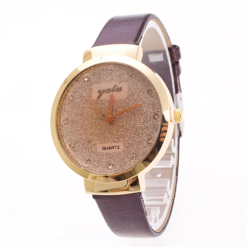

0113 Hot Sales Dull Polish Women's Quartz Watch Korean-style Casual Fashion Students Diamond-embedded Watch Fashion