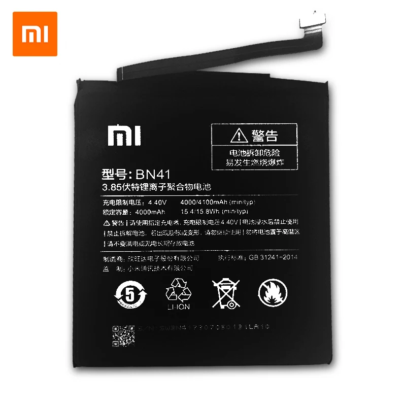 Крепление для спортивной камеры Xiao mi телефон Батарея BN41 для Xiaomi Redmi Note 4 4X3 Pro 3S 3X 4X mi 5 BN43 BM46 BM47 BM22 замена батареи
