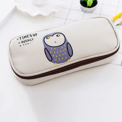 Owl В Корейском стиле; новые школьные канцелярские товары простой утро вечерние пенал многофункциональный пенал для карандашей раскладушка Карандаш Чехол сумка для канцелярских принадлежностей - Цвет: Owl