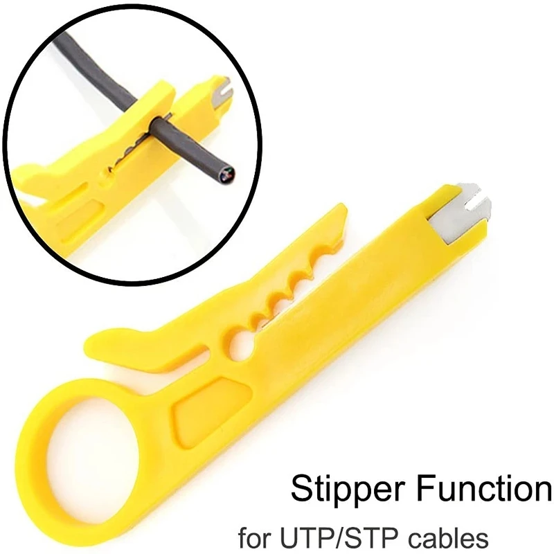Htoc Perfurador para Baixo Kit de Ferramentas com 110 bk Lâmina Rede Fio Stripper para Rj11 Rj45 Cabo Rede Linha Telefone Computador Utp Crimper Ferramentas de rede - Imagem 5