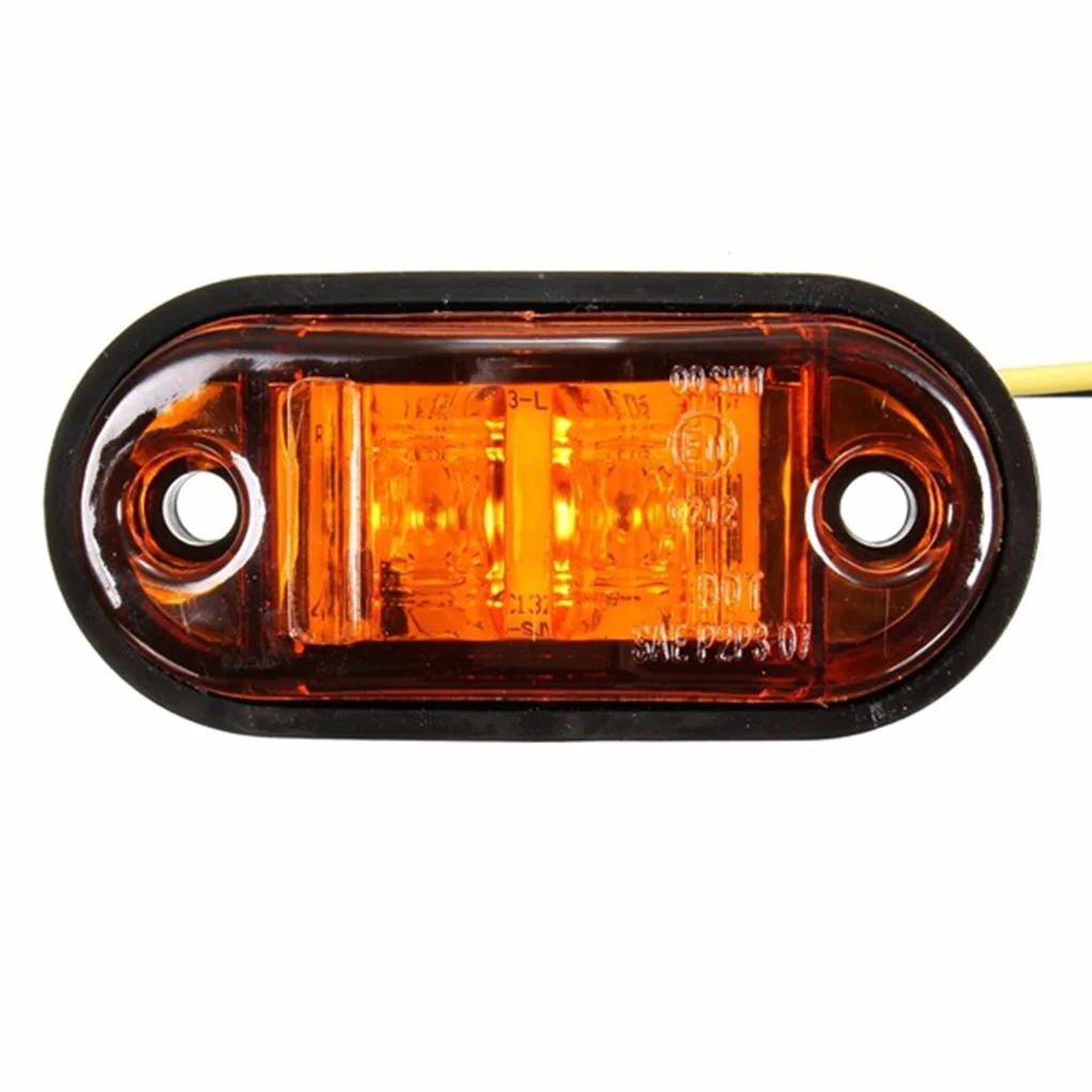 1 пара 12 В/24 В 2LED Боковой габаритный фонарь лампа янтарного цвета автомобиль грузовик прицеп задняя боковая лампа авто свет