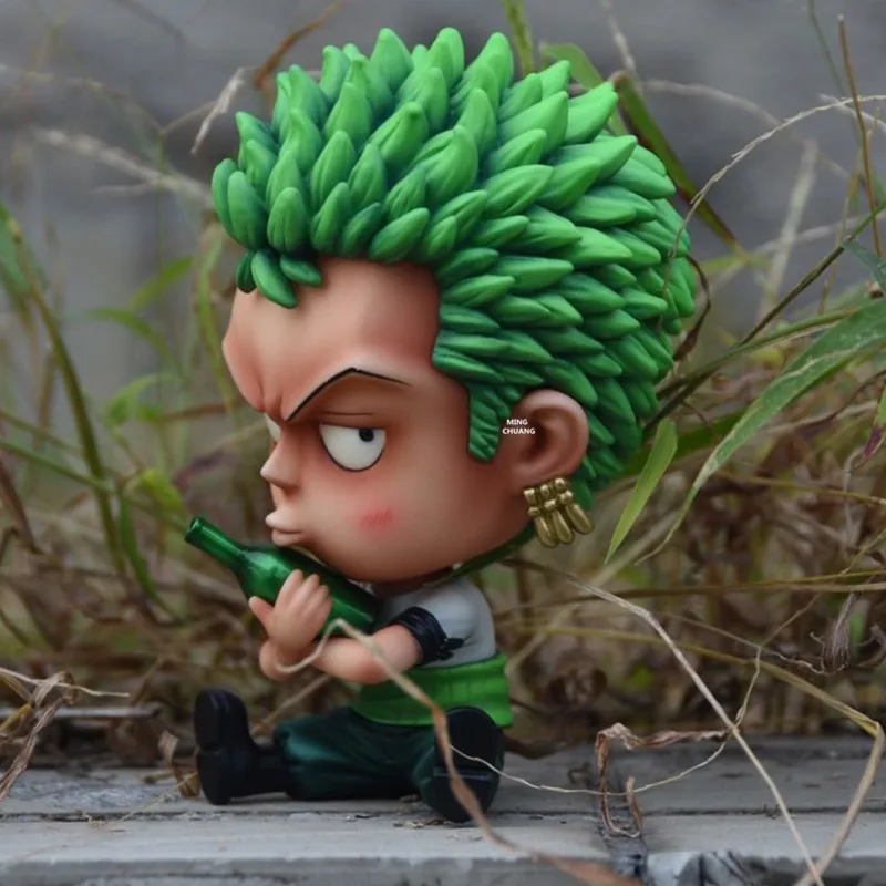 " одна статуя соломенная шляпа Пираты бюст Roronoa Zoro полноразмерный портрет меч GK фигурка игрушка коробка 11 см V571