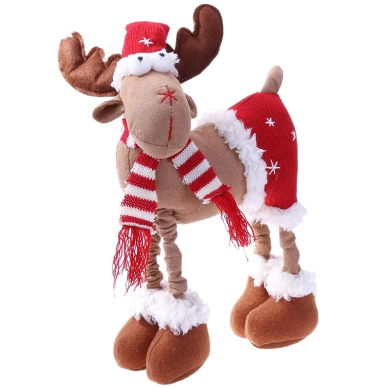 AFBC Christmas Reindeer Deer Elk Xmas Party Doll Desktop Ornaments Pendant Home Office Table Gift Christmas Decorations