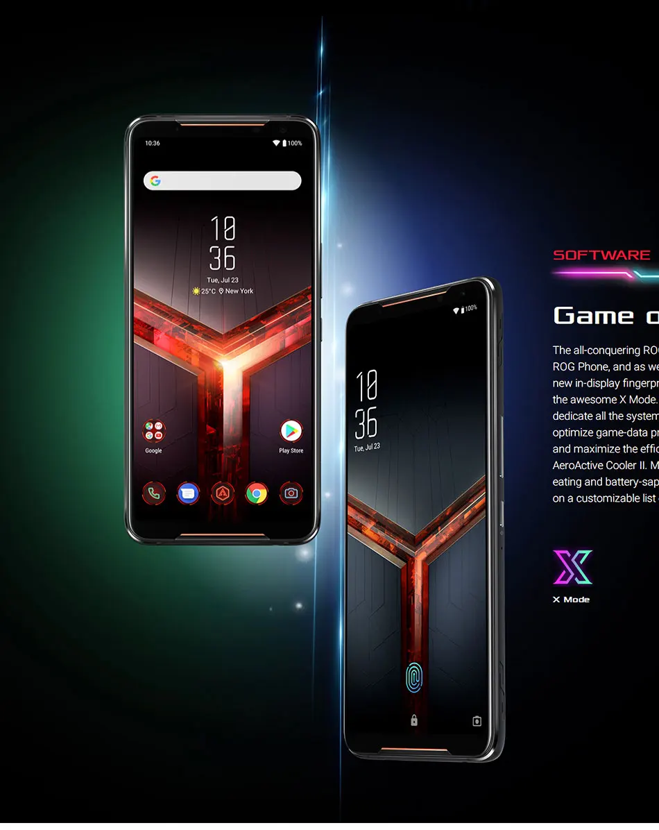 Asus ROG Phone II ZS660KL мобильный телефон с двумя sim-картами 8GB 128GB Snapdragon855+ 6,5" 1080x2340 6000mAh 48MP NFC Android 9,0 ROG Phone 2