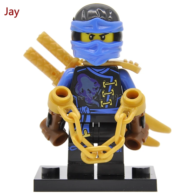 Jay x20pcs 20 шт, одинаковые нинджагоидные фигурки, Nya KAI Wu Krux, Ллойд, козу, Вэй Снейк, Самурай х паразитов, набор строительных блоков, кирпичные игрушки - Цвет: Jay x20pcs