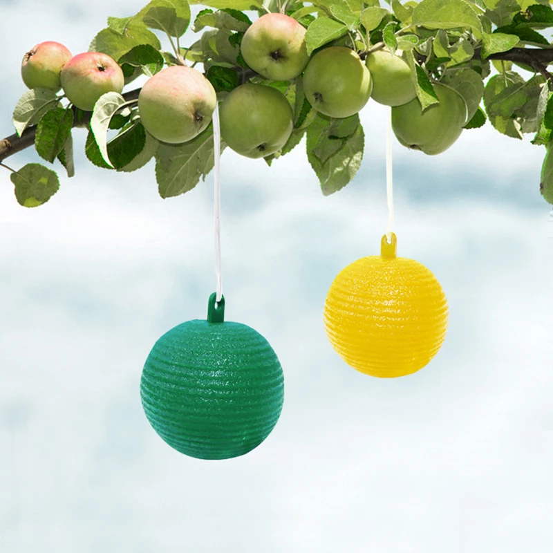 Hanging Fly Trap Ball Fruit Fly Catcher Sticky Trap Outdoor Flying Insect Trap