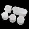 White Minimalist Polygonal Flower Pot With Tray Gardening Thickened Plastic Garden Pot Indoor Small Potted Plants Fleshy 1 Pc 1