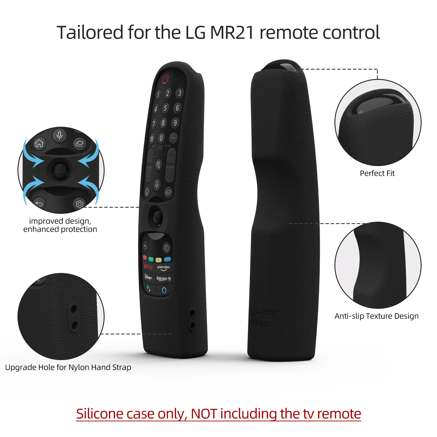 Funda de silicona compatible con el mando a distancia LG TV  MR22GA/MR22GN/MR23GA, funda de silicona para LG Magic TV, LG C2 C3 G3 OLED,  funda de
